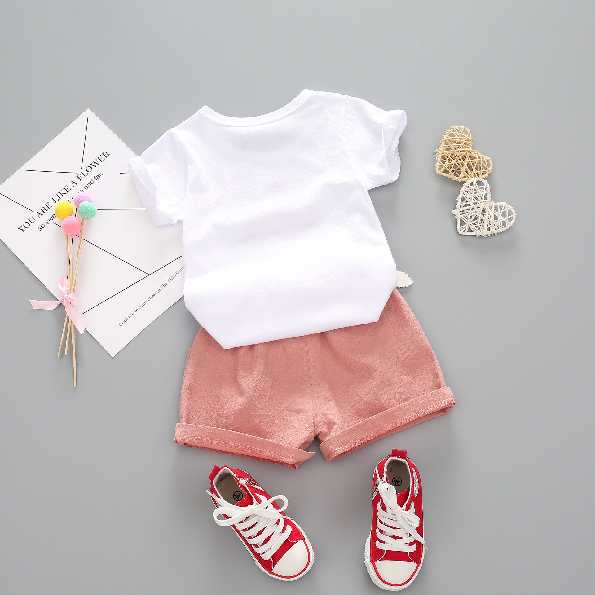 New Summer Baby Clothes Set Children Girls Cute T-Shirt Shorts 2Pcs/Sets Infant Casual Outfits Toddler Clothing Kids Tracksuits