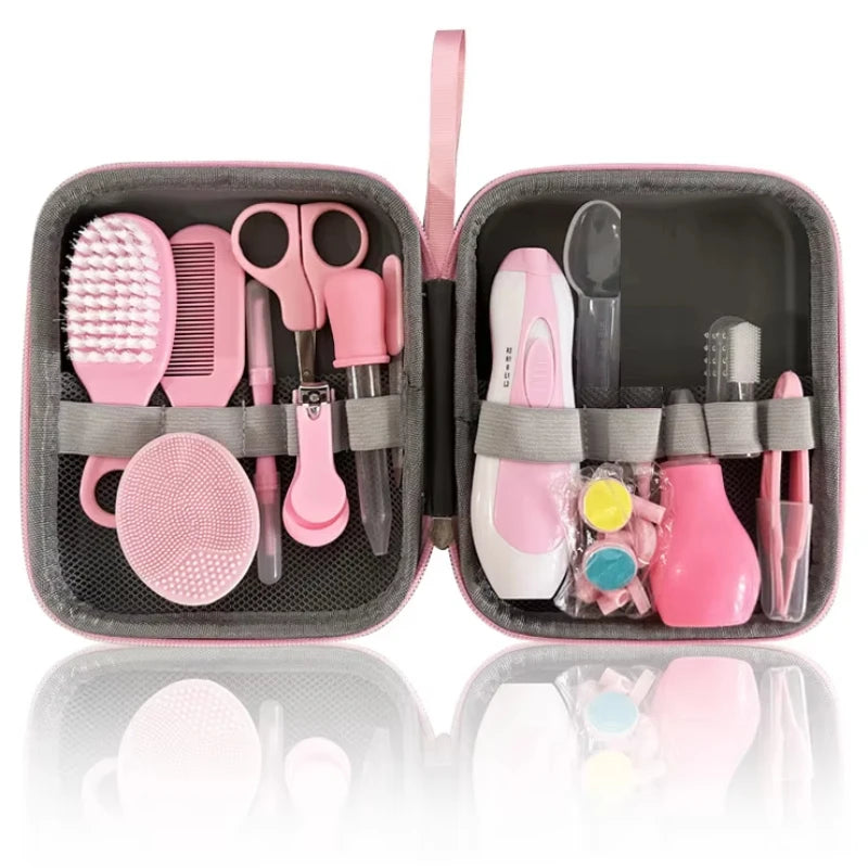 12PCS Baby Grooming and Health Kit Safety Care Set Newborn Nursery Health Care Set with Hair Comb, Nail Clippers, Aspirator