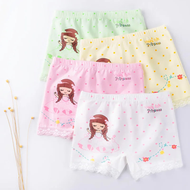 hot sales new girls cotton lace boxer shorts panties kids solid children underwear 2-10years 6pcs/lot M-3XL clothes