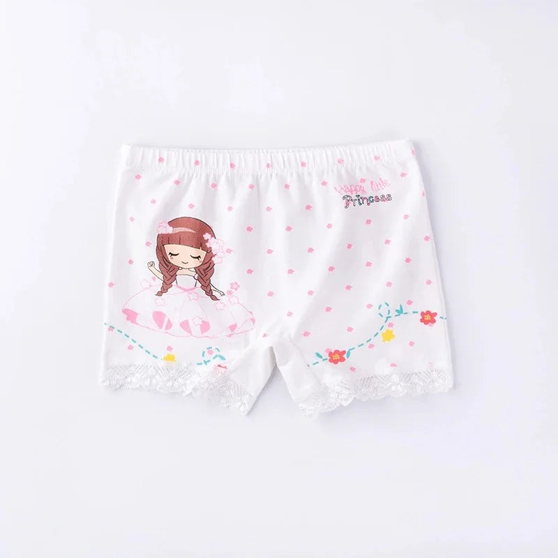 hot sales new girls cotton lace boxer shorts panties kids solid children underwear 2-10years 6pcs/lot M-3XL clothes