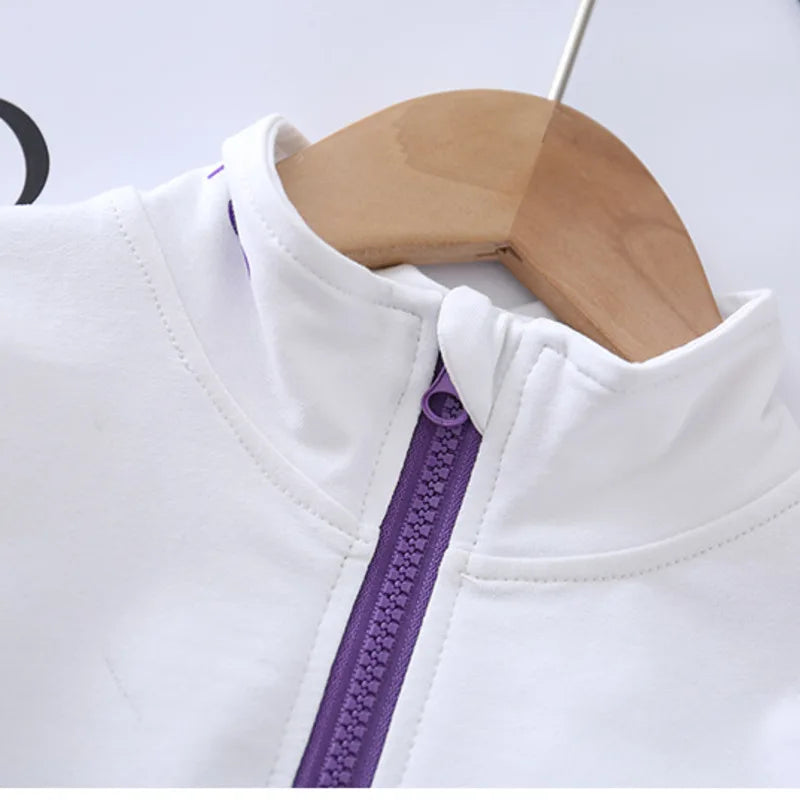 Fashion Children Clothing Spring Autumn Baby Girl Clothes Boys Solid Jacket Pants 2Pcs/Set Toddler Cotton Costume Kids Tracksuit