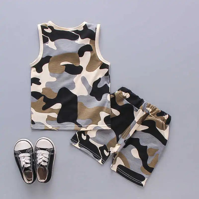 New Summer Baby Boys Clothes Children Girls Vest Shorts 2Pcs/Sets Toddler Casual Sports Costume Infant Outfits Kids Tracksuits