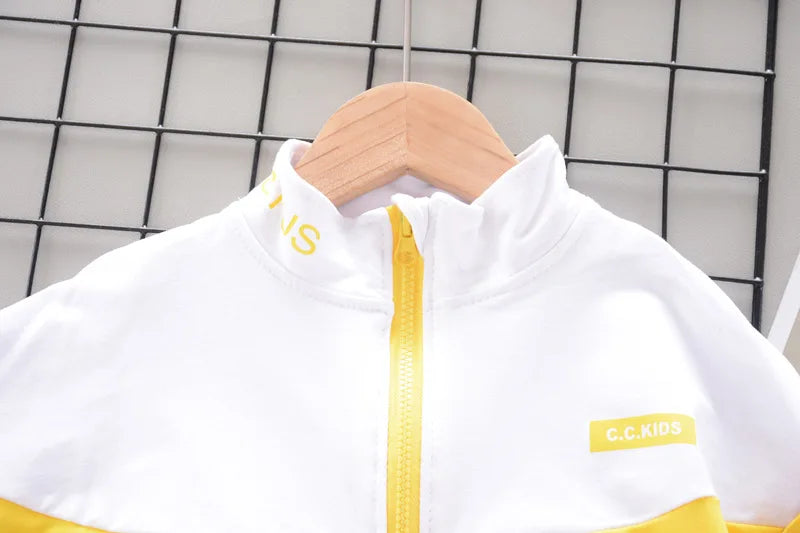 Fashion Children Clothing Spring Autumn Baby Girl Clothes Boys Solid Jacket Pants 2Pcs/Set Toddler Cotton Costume Kids Tracksuit