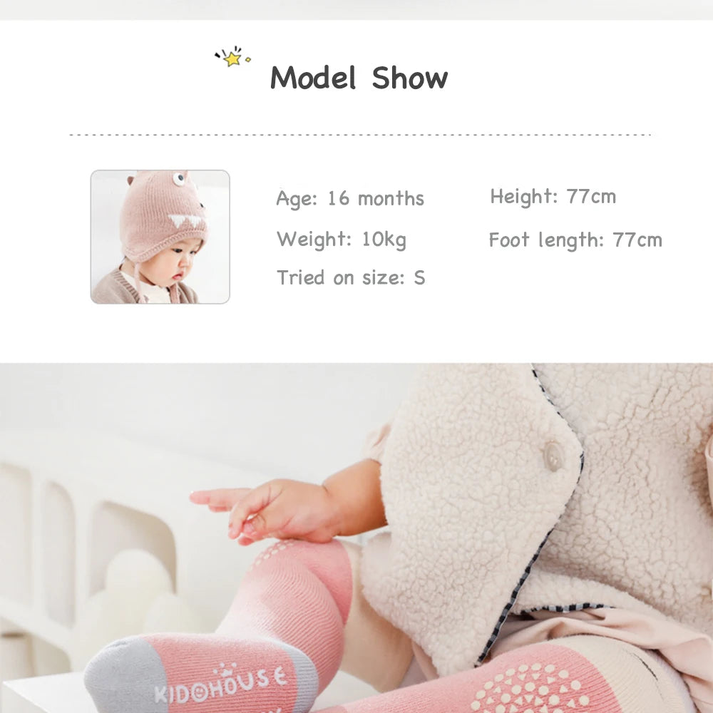 Baby Knee High Crawling Socks Baby Knee Pads Baby Crawling Knee Pads Cartoon 0~24 Months Baby Long Socks Things for Babies