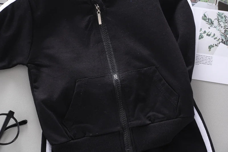 Fashion Children Clothing Spring Autumn Baby Girl Clothes Set Boys Cotton Jacket Pants 2 Pieces Toddler Costume Kids Tracksuits