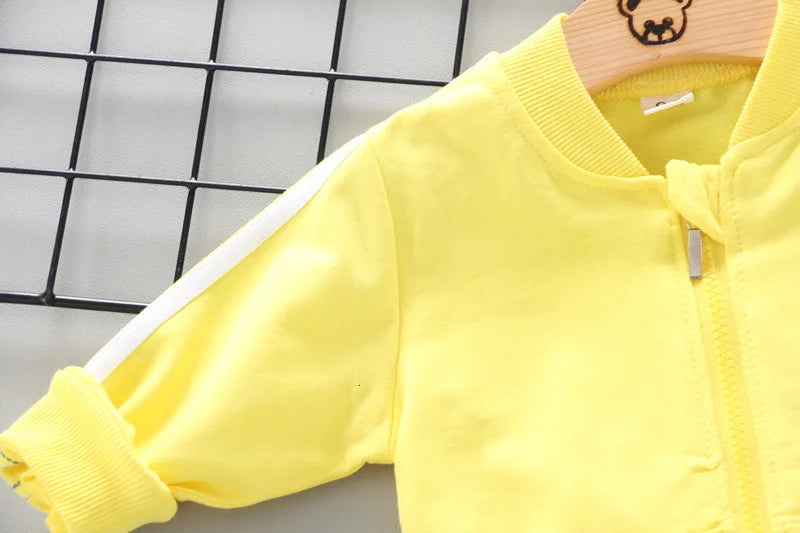 Fashion Children Clothing Spring Autumn Baby Girl Clothes Set Boys Cotton Jacket Pants 2 Pieces Toddler Costume Kids Tracksuits