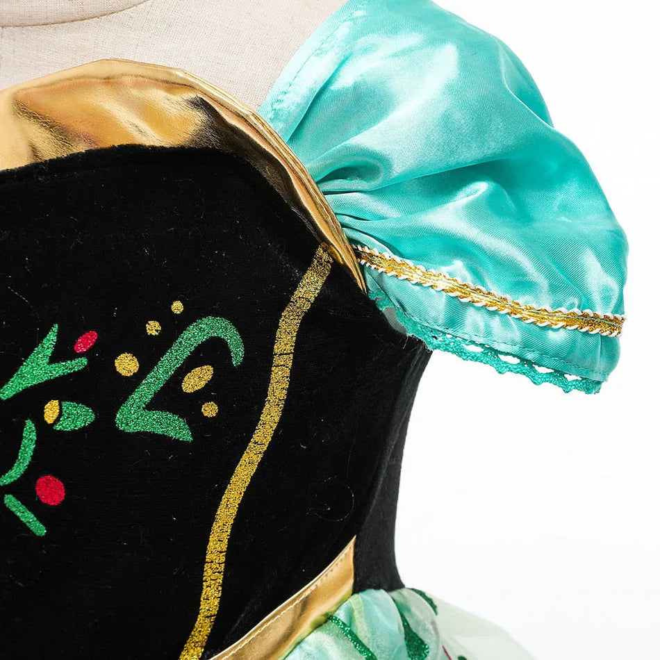 Anna Dresses Children Princess Dress Girl Cosplay Costume Kids Summer Clothes Halloween Birthday Carnival Robe Party Disguise