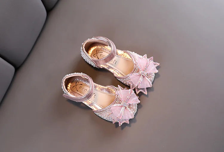 Kids Shoes Bow Flats Children's Princess Shoes for Girl  Sandals 2023 New Spring Summer  Comfortable Little Girl Shoes  E645