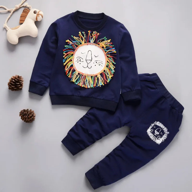 New Spring Autumn Baby Girl Clothes Boys Clothing Children T-Shirt Pants 2Pcs/Sets Toddler Casual Sports Costume Kids Tracksuits