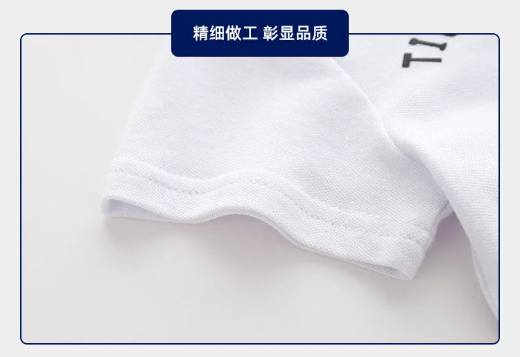 Summer Cute Cartton Polo T-shirts For Boys Cotton Quality Breathable Fabric Kids Tops Tees Shirt Children's Clothes