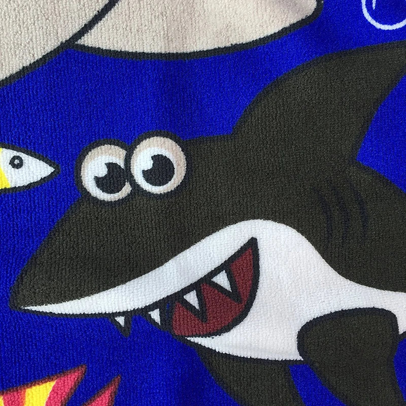 Children Hooded Cloak Beach Towel Kids Swimwear Bath Towel Robes For Boy Girl Toddler Baby Cloak Cape Microfiber Cotton Bathrobe