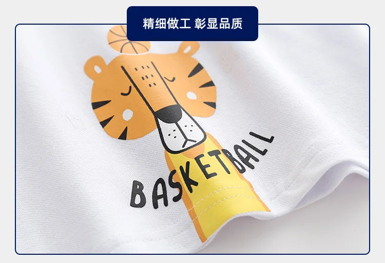 Summer Cute Cartton Polo T-shirts For Boys Cotton Quality Breathable Fabric Kids Tops Tees Shirt Children's Clothes