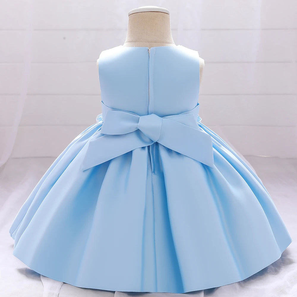 Baby Girls Princess Dress Toddler Christening Gown Kids Christmas Party Costume Infant 1st Year Birthday Baptism Dresses Clothes