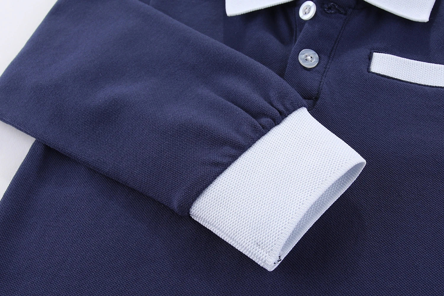 Mudkingdom Little Boys Long Sleeve Polo Shirts Solid Fashion Turn-down Collar Cotton Tops for Kids Clothing Spring Clothes