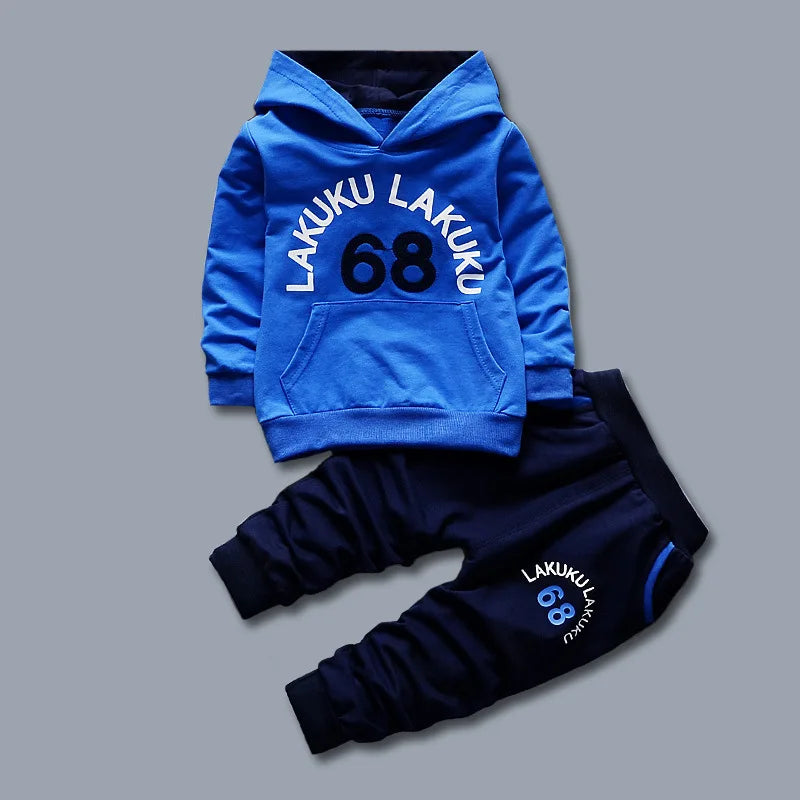 New Spring Autumn Baby Girl Clothes Children Boys Cotton Letter Hoodies Pants 2Piece Set Toddler Fashion Costume Kids Tracksuits