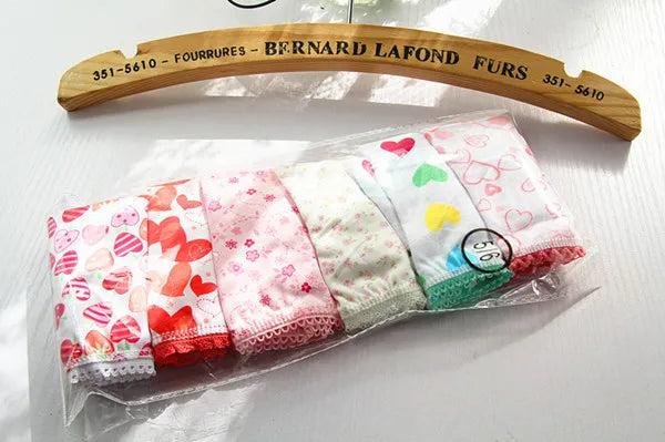 Wholesale(10pcs/lot) Cartoon Design Underwear For Children Kid, 100% Cotton Girls Shorts Underpants Knickers, 2 4 6 8 10 Years