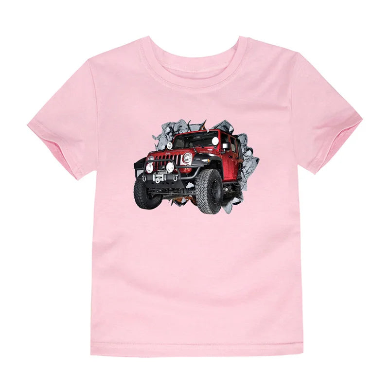 Child Boy Summer T Shirt Cotton Red Car Dinosaur Anime T-Shirt for Children Baby Clothes Boys Kid Tees Cartoon Toddler Top 2-12Y