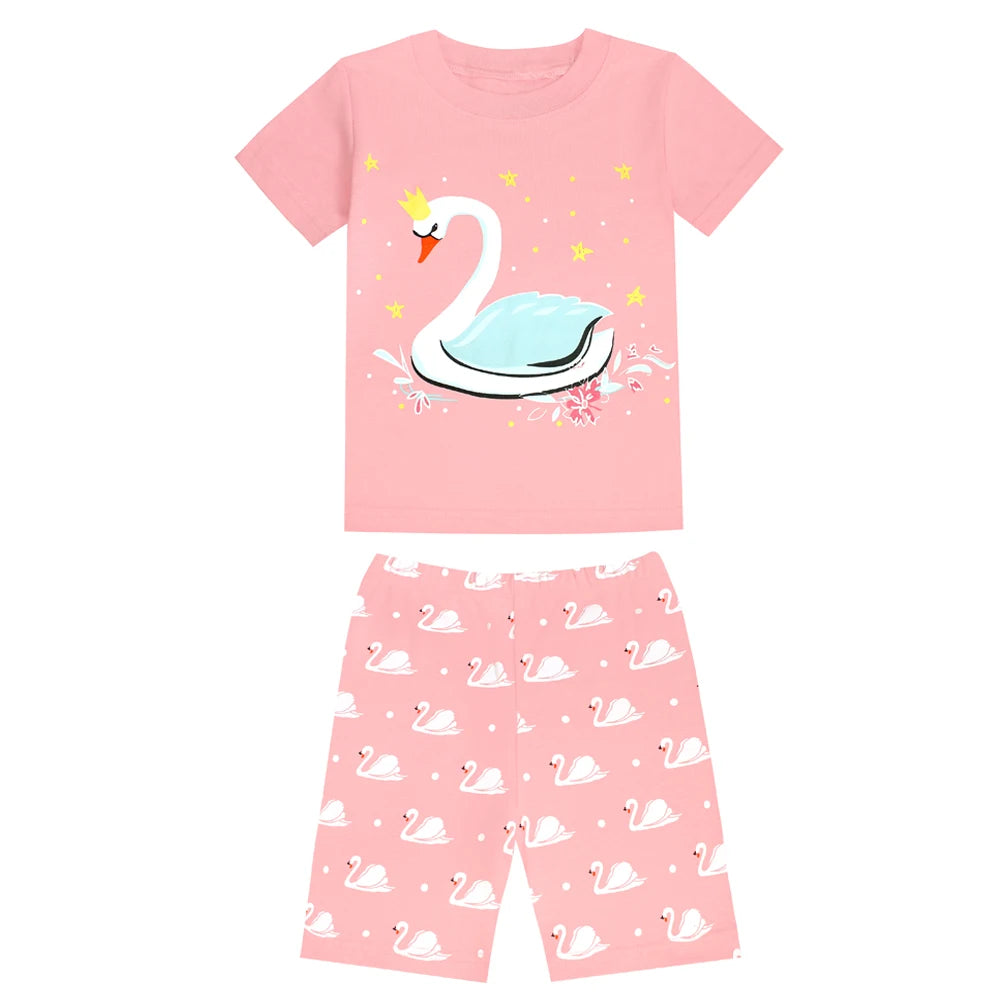 2 3 4 5 6 7 8 Yrs Boys Pajamas for Kids Children Sleepwear Short Sleeve Sleep Clothes Tops Pajama Shorts Clothing Set Boy Pijama
