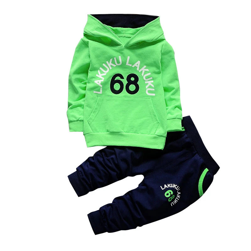New Spring Autumn Baby Girl Clothes Children Boys Cotton Letter Hoodies Pants 2Piece Set Toddler Fashion Costume Kids Tracksuits