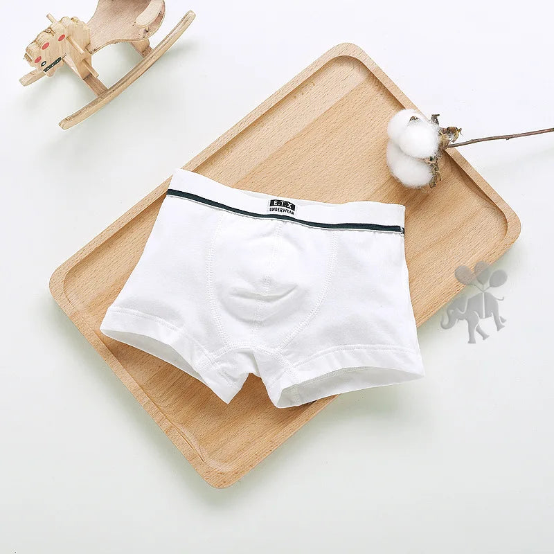 new children high quality solid boys cotton boxer shorts panties kids underwear for 2-20 years old teenager 5pcs/3pc/lot student