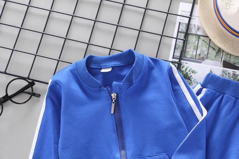 Fashion Children Clothing Spring Autumn Baby Girl Clothes Set Boys Cotton Jacket Pants 2 Pieces Toddler Costume Kids Tracksuits