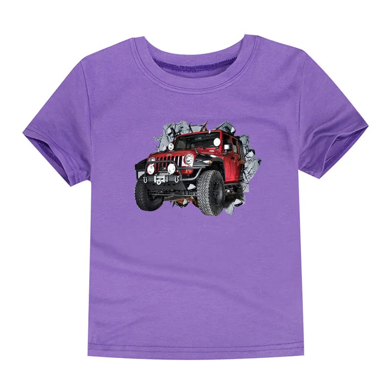 Child Boy Summer T Shirt Cotton Red Car Dinosaur Anime T-Shirt for Children Baby Clothes Boys Kid Tees Cartoon Toddler Top 2-12Y