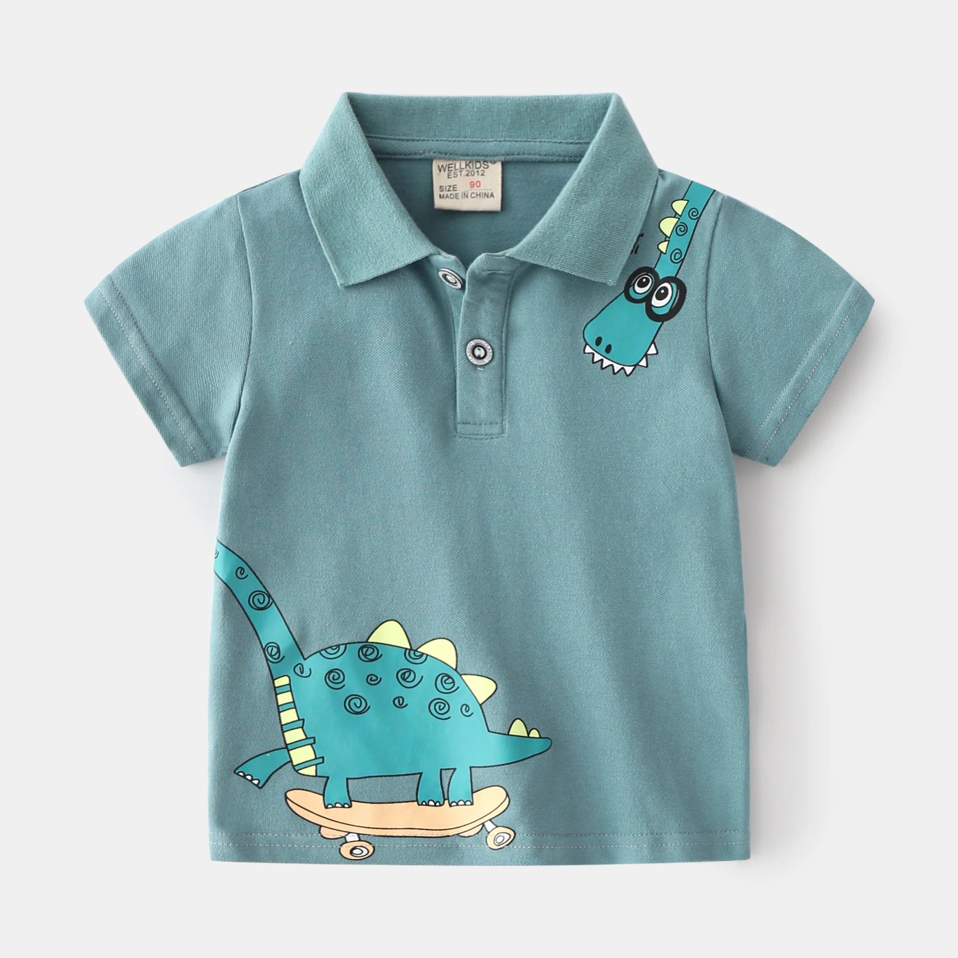 Summer Cute Cartton Polo T-shirts For Boys Cotton Quality Breathable Fabric Kids Tops Tees Shirt Children's Clothes
