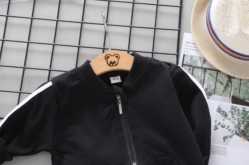 Fashion Children Clothing Spring Autumn Baby Girl Clothes Set Boys Cotton Jacket Pants 2 Pieces Toddler Costume Kids Tracksuits