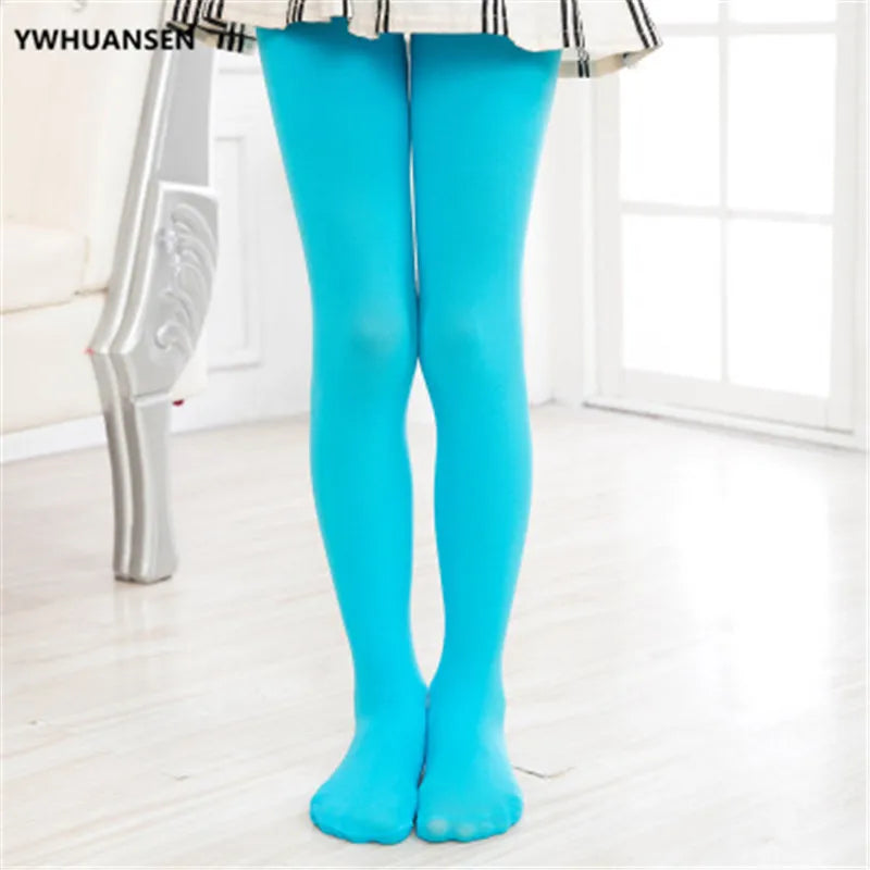 1/2/4/6/8 Pairs/lot Spring Summer Candy Kids Pantyhose Ballet Dance Tights for Girls Stocking Children Velvet Solid White