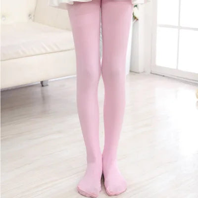 1/2/4/6/8 Pairs/lot Spring Summer Candy Kids Pantyhose Ballet Dance Tights for Girls Stocking Children Velvet Solid White