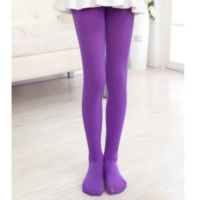 1/2/4/6/8 Pairs/lot Spring Summer Candy Kids Pantyhose Ballet Dance Tights for Girls Stocking Children Velvet Solid White