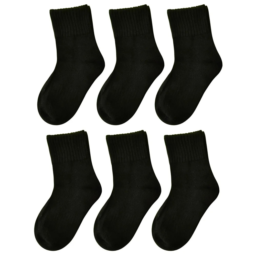 MIPP brand student antibacterial mid tube socks, all cotton anti odor pure white, sports school children, boys and girls