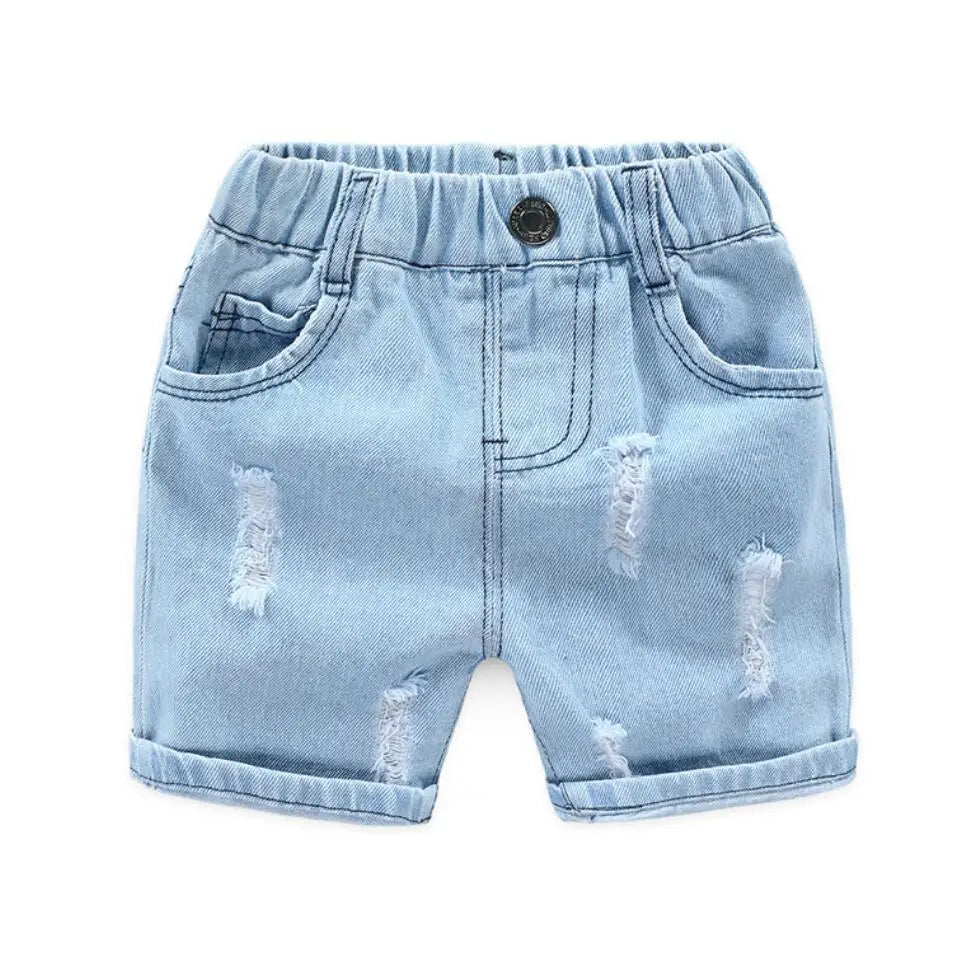 Summer Baby Boys Denim Shorts Fashion Hole Children Jeans South Korea Style Kids Casual Cowboy Shorts Child Beach Pants 2-7Years