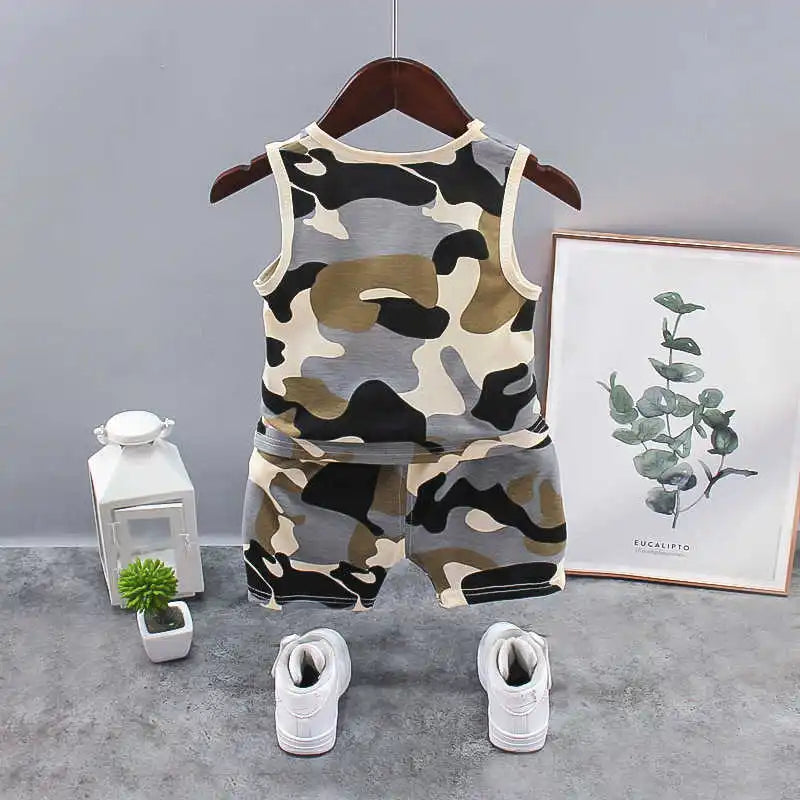 New Summer Baby Boys Clothes Children Girls Vest Shorts 2Pcs/Sets Toddler Casual Sports Costume Infant Outfits Kids Tracksuits