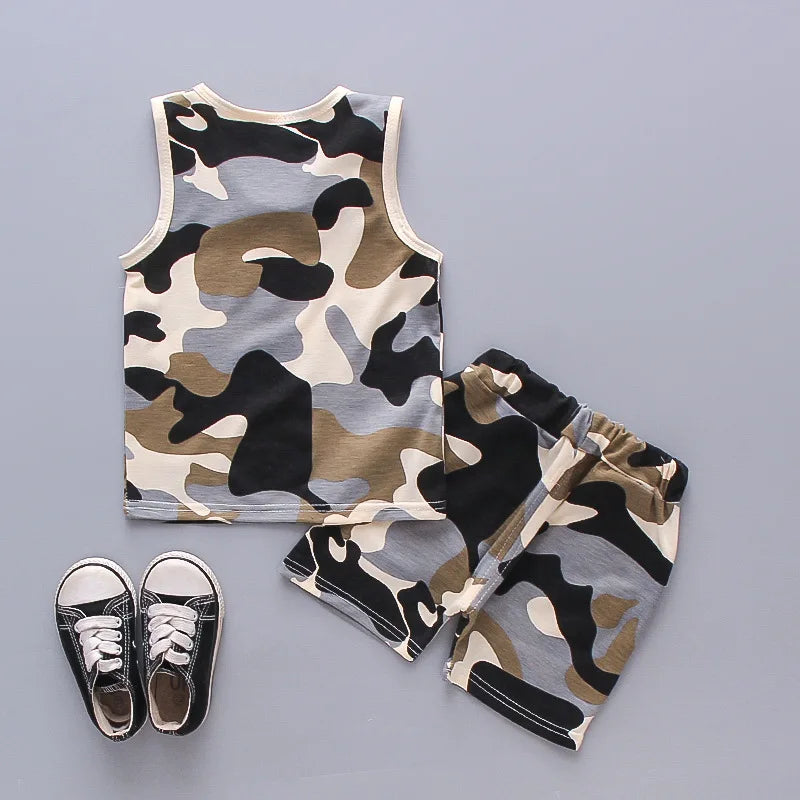 New Summer Baby Boys Clothes Children Girls Vest Shorts 2Pcs/Sets Toddler Casual Sports Costume Infant Outfits Kids Tracksuits