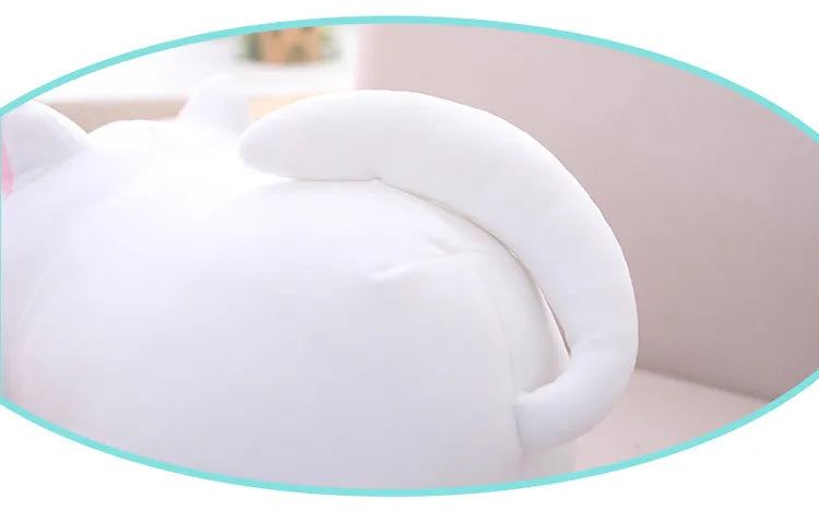 25/100cm Cute Soft Cat Plush Pillow Sofa Cushion Kawaii Plush Toy Stuffed Cartoon Animal Doll for Kids Baby Girls Lovely Gift