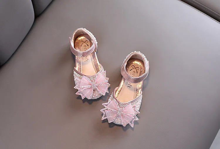 Kids Shoes Bow Flats Children's Princess Shoes for Girl  Sandals 2023 New Spring Summer  Comfortable Little Girl Shoes  E645