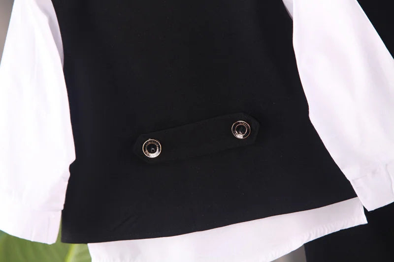 New Spring Autumn Baby Clothes Suit Children Boys Vest Shirt Pants 3Pcs/Sets Toddler Fashion Casual Costume Kids Formal Clothing