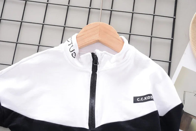 Fashion Children Clothing Spring Autumn Baby Girl Clothes Boys Solid Jacket Pants 2Pcs/Set Toddler Cotton Costume Kids Tracksuit