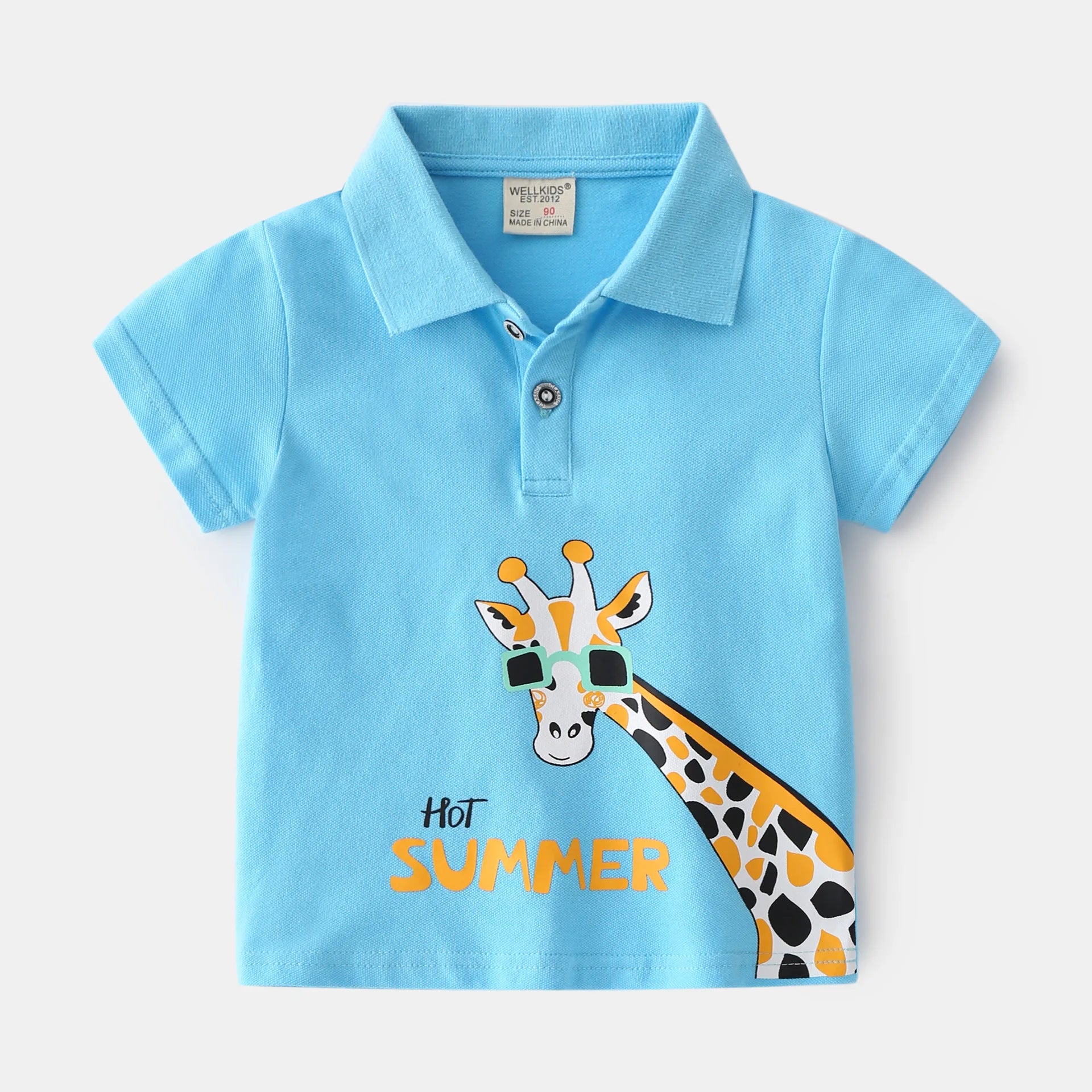 Summer Cute Cartton Polo T-shirts For Boys Cotton Quality Breathable Fabric Kids Tops Tees Shirt Children's Clothes