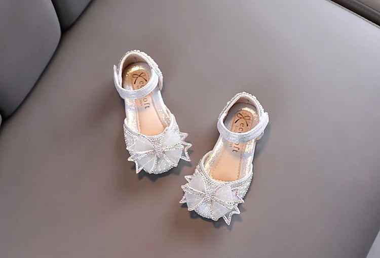 Kids Shoes Bow Flats Children's Princess Shoes for Girl  Sandals 2023 New Spring Summer  Comfortable Little Girl Shoes  E645