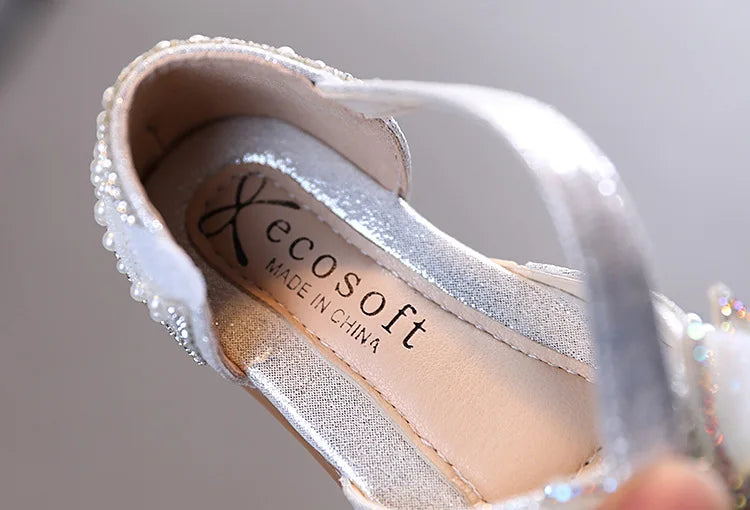 Kids Shoes Bow Flats Children's Princess Shoes for Girl  Sandals 2023 New Spring Summer  Comfortable Little Girl Shoes  E645