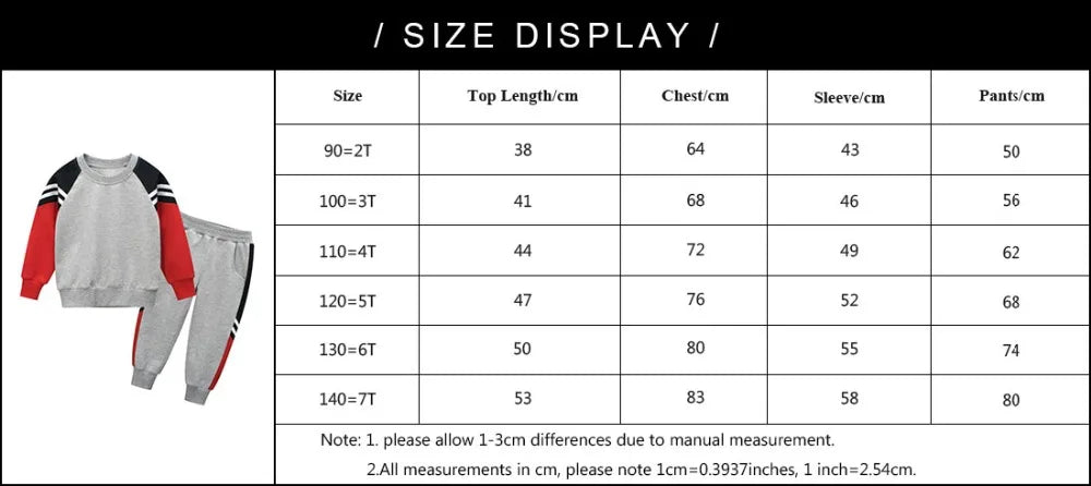 New Boys Clothes Spring Kids Sport Suit Children Clothing Sets Striped T-Shirt+Pants 2Pcs Outfit Autumn Girls Clothes Tracksuits