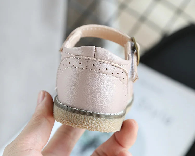 New Grils Leather Shoes Casual Girls Autumn Winter Kids Pu Show White Shoes Children's  Black Pink size 21-30 Flats