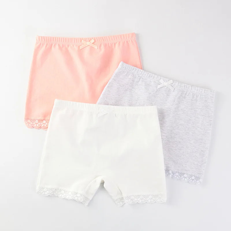 hot sales new girls cotton lace boxer shorts panties kids solid children underwear 2-10years 6pcs/lot M-3XL clothes