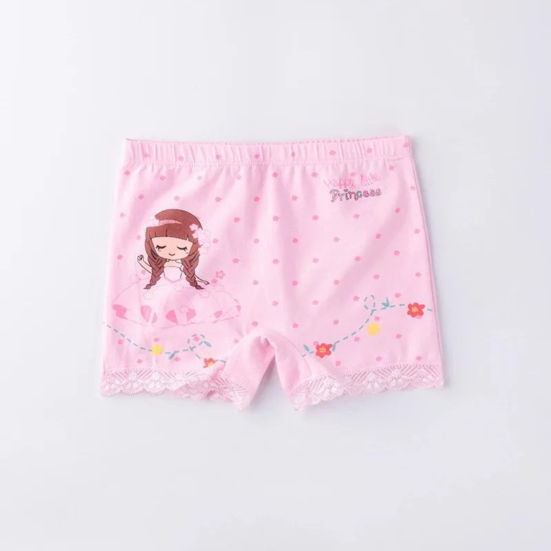 hot sales new girls cotton lace boxer shorts panties kids solid children underwear 2-10years 6pcs/lot M-3XL clothes