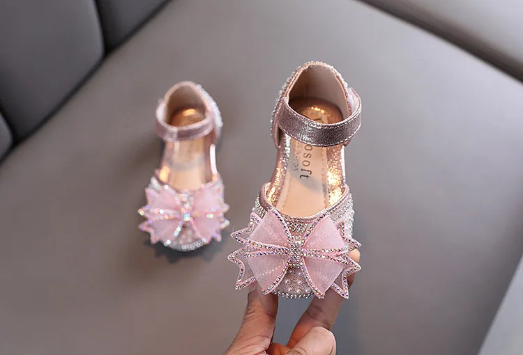 Kids Shoes Bow Flats Children's Princess Shoes for Girl  Sandals 2023 New Spring Summer  Comfortable Little Girl Shoes  E645