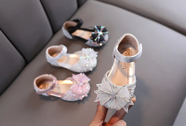 Kids Shoes Bow Flats Children's Princess Shoes for Girl  Sandals 2023 New Spring Summer  Comfortable Little Girl Shoes  E645