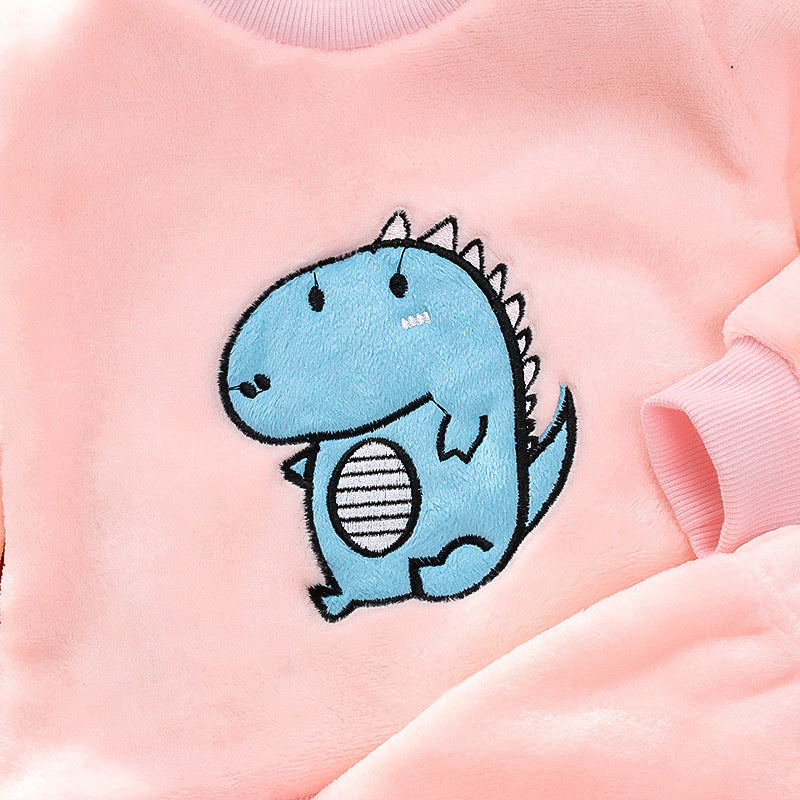 New Winter Baby Girls Clothes Children Sleepwear Infant Fashion Warm T-Shirt Pants 2Pcs/Sets Toddler Casual Costume Kids Pajamas