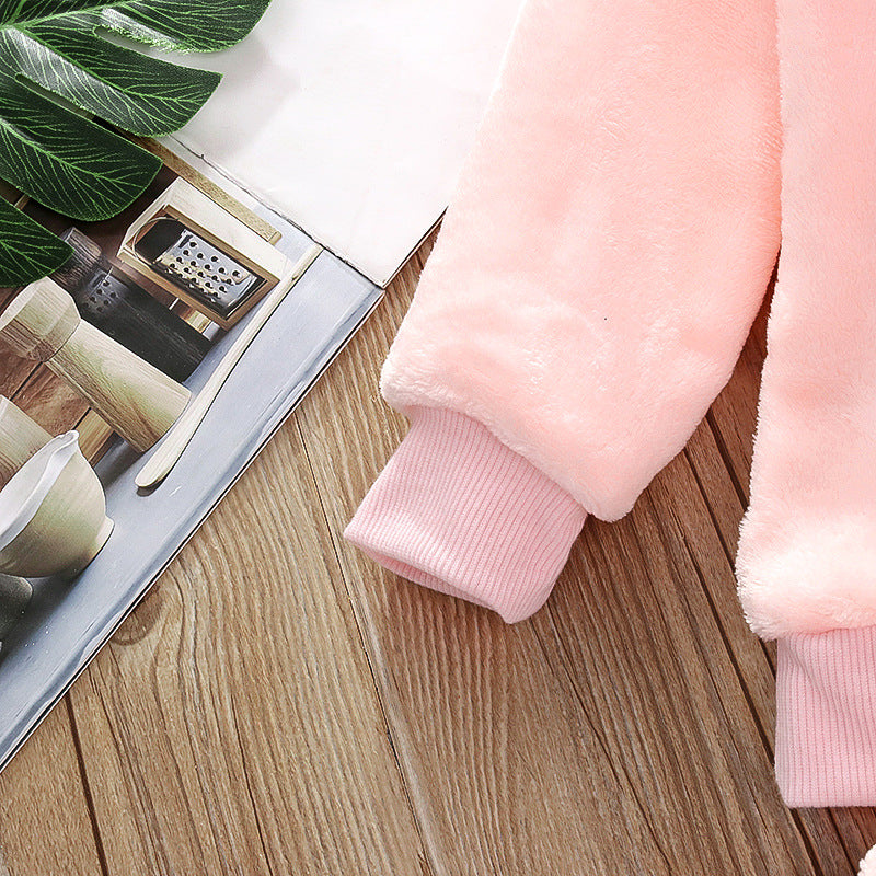 New Winter Baby Girls Clothes Children Sleepwear Infant Fashion Warm T-Shirt Pants 2Pcs/Sets Toddler Casual Costume Kids Pajamas